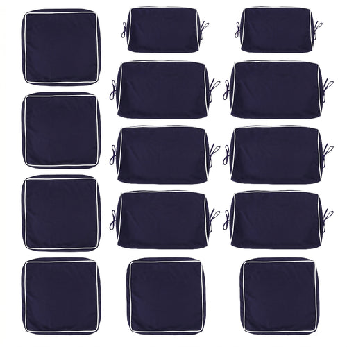 Cushion Covers for 7 Pcs (6-Seaters) Wicker Rattan Sectional Sofa,  14Pack