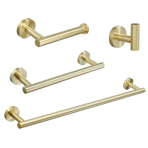 Brushed Nickel Gold Stainless Steel Bathroom Accessories Set