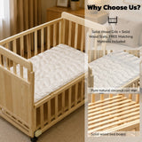 Solid Wood Baby Bassinets Wooden Bedside Bassinet Portable Mini Baby Crib