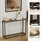 Engineered Wood Console Table Brown/Black