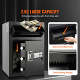 2.5 Cub Depository Safe, Deposit Safe with Drop Slot, Electronic Code Lock