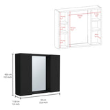 Medicine Cabinet - Double Door - Mirror - Black - 20.1"W x 22.8"H
