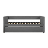 Daybed with Trundle Engineered Wood Dark Gray