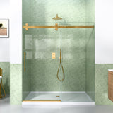 56-60"W x 72"H Frameless Sliding Shower Door Enclosure
