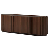 Mid Century Walnut TV Stand with Tambour Door up to 70