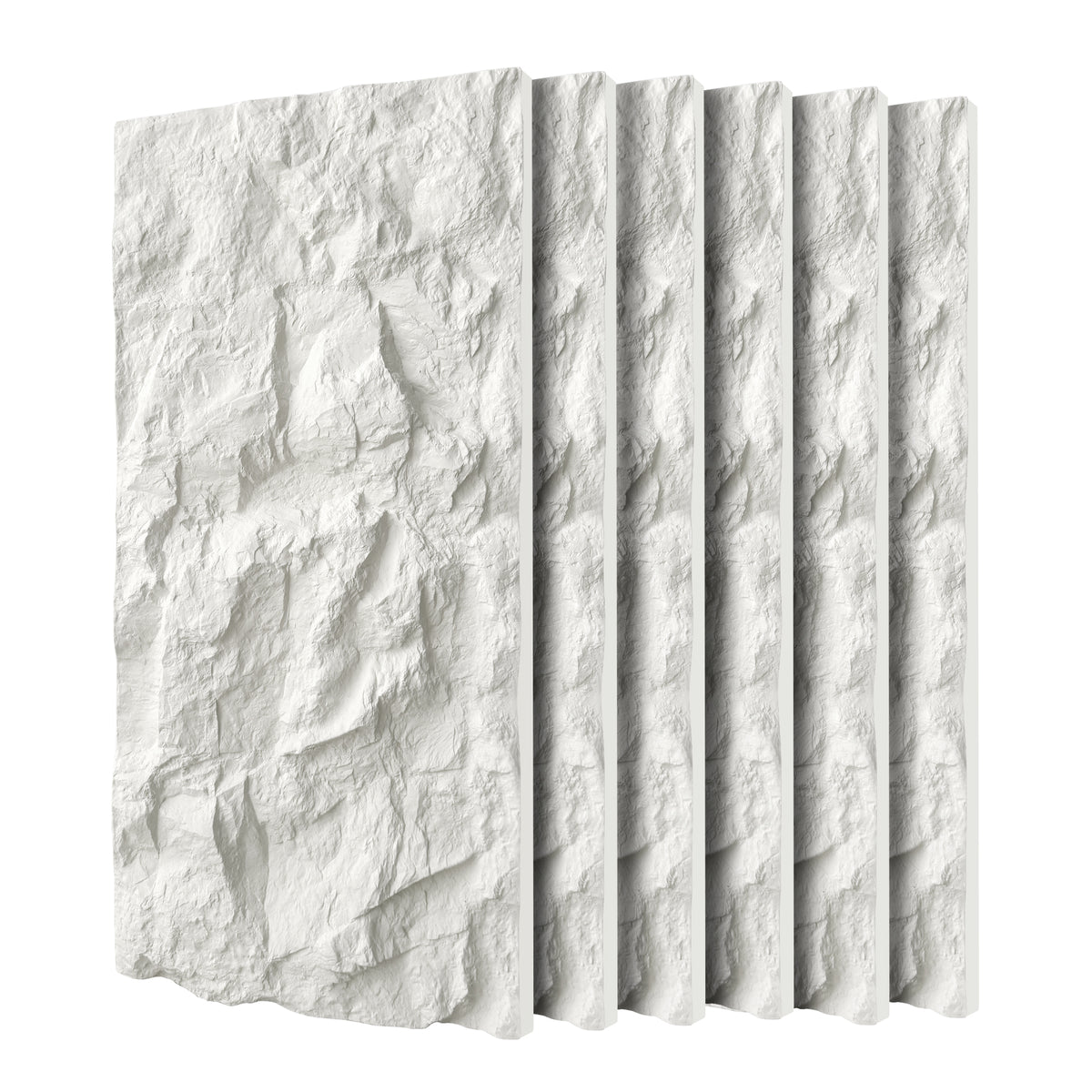 3D Faux Stone Wall Panels, 6 PCS PU Wainscoting Panel for Interior Wall Decor