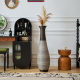 Hand-Woven PVC Rattan Floor Vase, 39.3 Inch Tall Decorative Vase