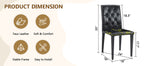 Set of 4 Metal Dining Chair Black