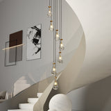 Chandelier 7-Light Pendant Adjustable Black Living Room Foyer Stairwell