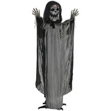 Outsunny 74' Life Size Outdoor Halloween Decorations Skeleton Witch, Animated Pr