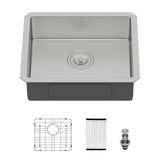 Kitchen Sink, 18 Inch Undermount Sink 5.5-Inch Low Depth ADA Compliant Single