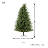 7 FT Realistic PE/PVC Hybrid Christmas Tree with Fresh Pine Scent, 51.96' Full S