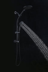 Dual Shower Head Set 26" Adjustable Slide Bar 10 Spray Settings