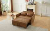 Brown Convertible Sleeper Sofa Bed with USB Ports 51.57