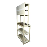 31.50" White and Rustic Brown color 5-Tier Bakers Rack for Kitchen
