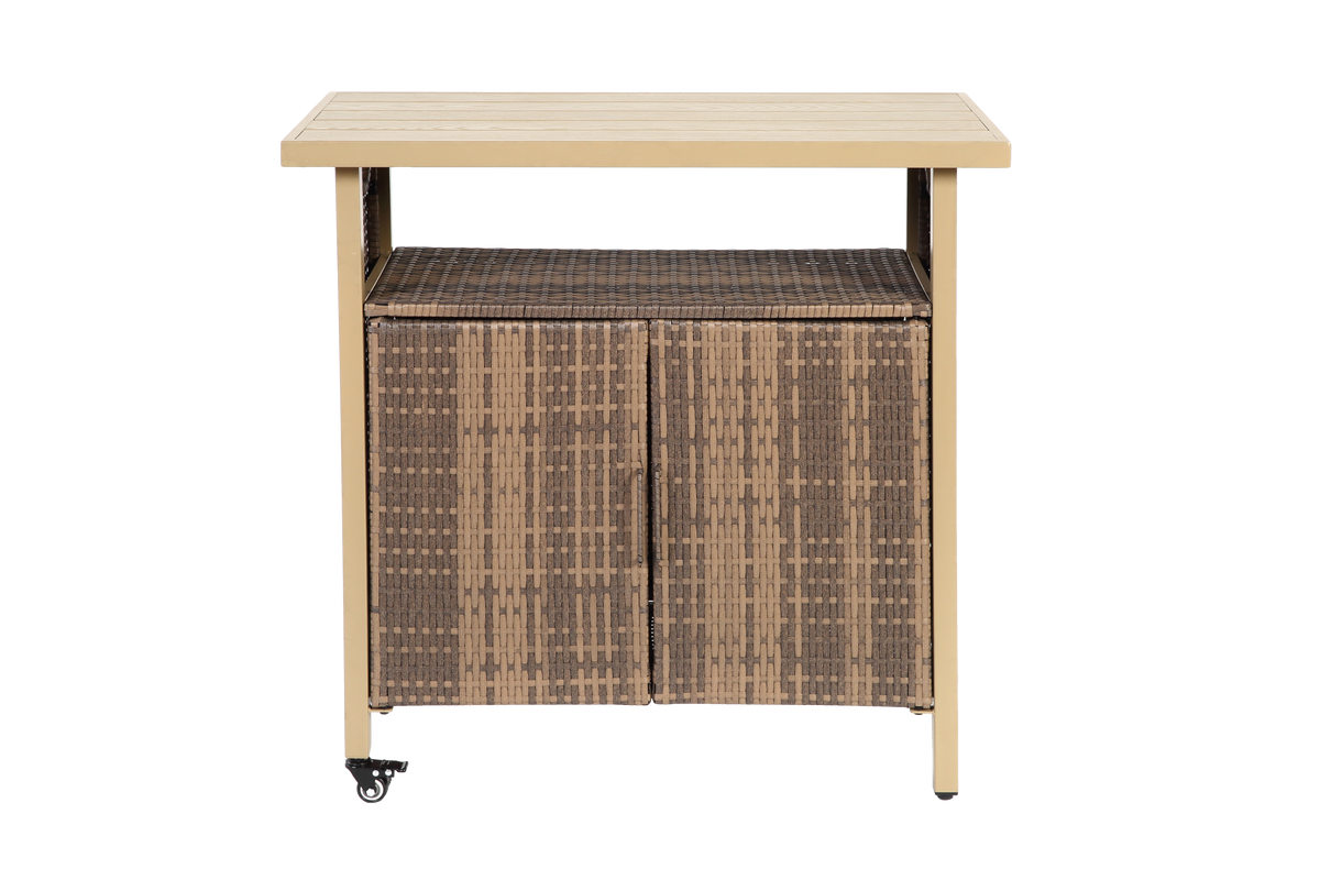 Metal Outdoor Coffee Table Beige
