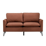 Brown Faux Leather Accent Chair 55.91" x 31.90" x 26.80