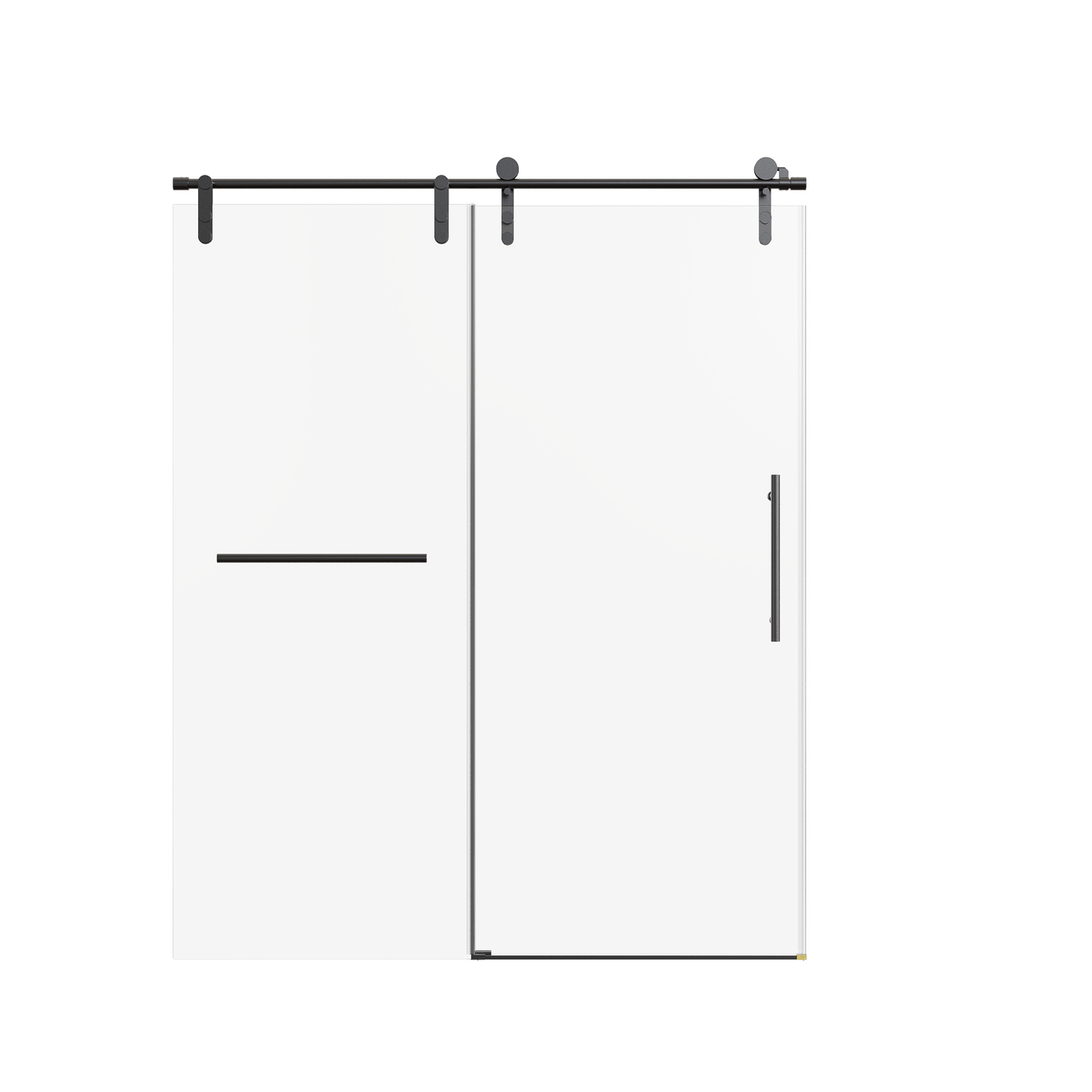 Frameless Single Sliding Shower Door Matte Black 56-60W x 76H