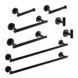 Matte Black Bathroom Accessories Set, 8-Piece Stainless Steel