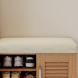 Multi functional Shoe Storage Cabinet with Bench & 7+3 Storage compartment