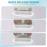 Ceramic One Piece Toilet for Bathroom, 12-inch Rough-In, 1.22/1.6 GPF