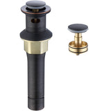 Pop-Up Drain Stainless Steel Oil Rubbed Bronze Vessel Sink