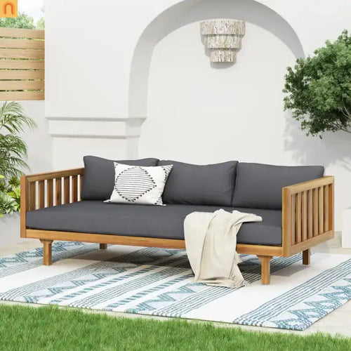 Outdoor Patio Acacia Wood Teak Slat Panel Water-Resistant 67.5in