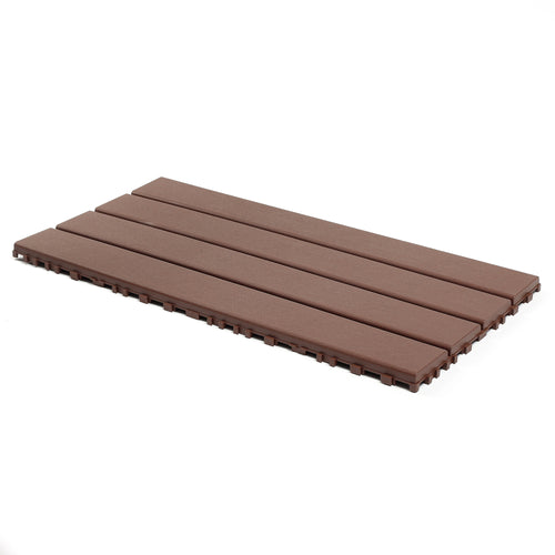 DIY Interlocking Decking Floor Tiles Dark Gray 24 Pieces