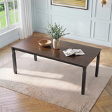 Engineered Wood Dining Table Black/Espresso 63"