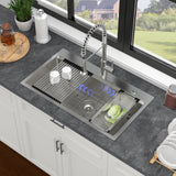33 Drop In Kitchen Sink - 33 x 19 x 9 Stainless Steel Drop In Sink Ledge