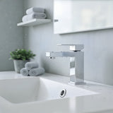 Modern Chrome Bathroom Faucet, Single Hole Bathroom Faucet