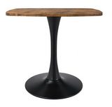 Square Engineered Wood Dining Table Antique Brown