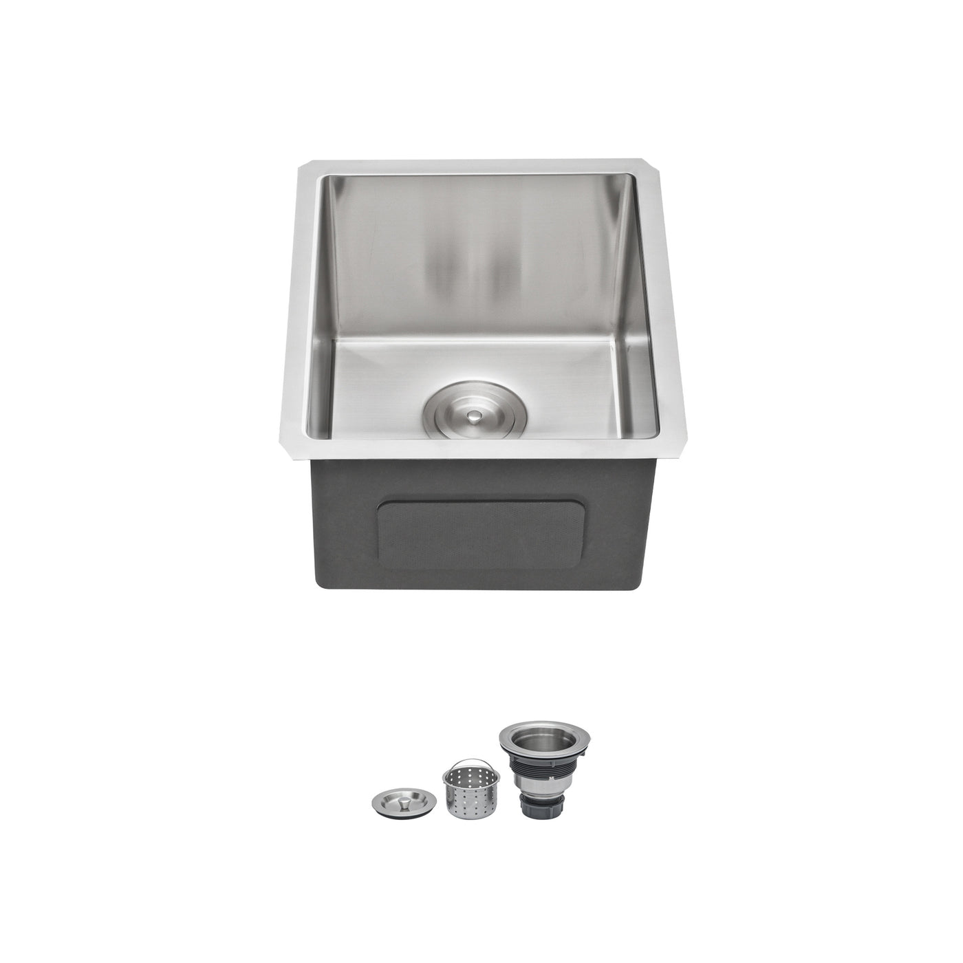15" Undermount Stainless Steel Kitchen Sink Single Bowl 16 Gauge