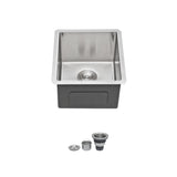 15" Undermount Stainless Steel Kitchen Sink Single Bowl 16 Gauge