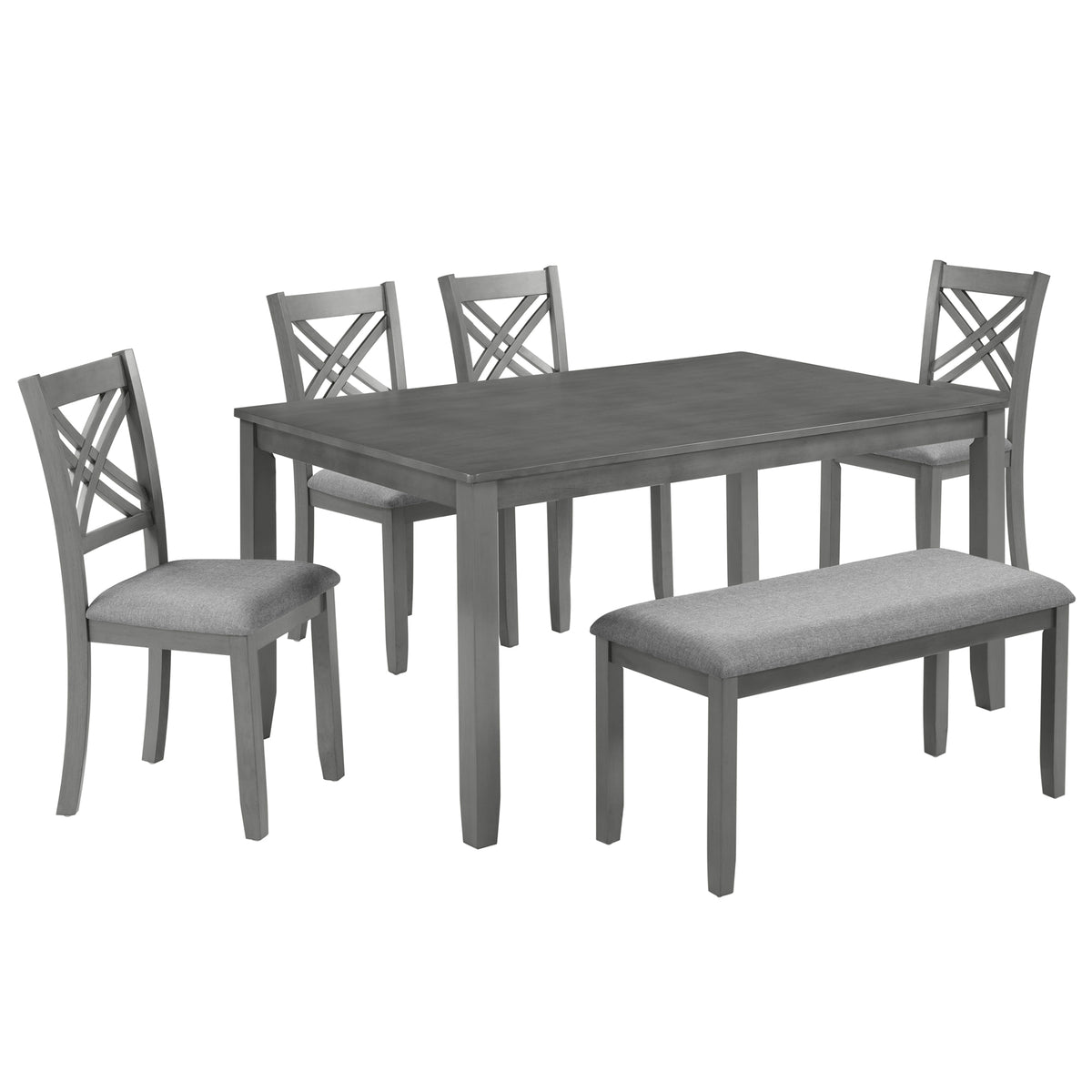 Wood Dining Set Grey