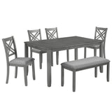 Wood Dining Set Grey