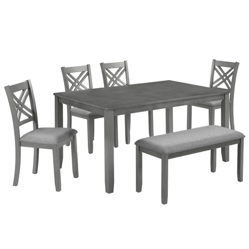 Wood Dining Set Grey