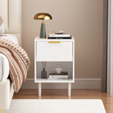 Engineered Wood Nightstand White