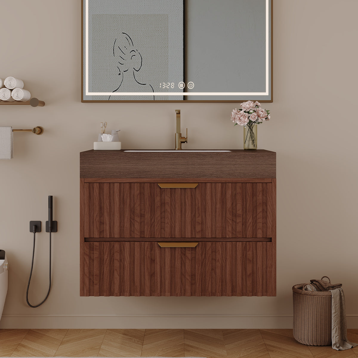 30" Modern Floating Bathroom Vanity