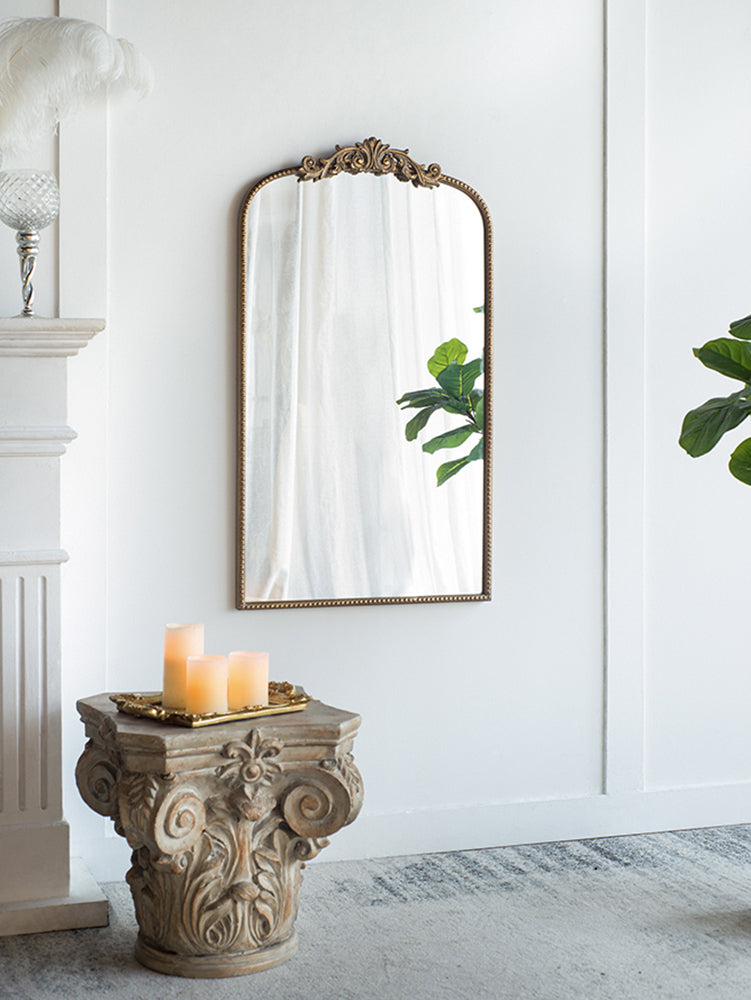 Gold Arch Mirror 24" x 42" Baroque Wall Decor