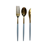 Sky Blue Cutlery Utensils (Set of 24)