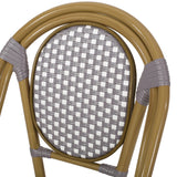 Outdoor Patio Furniture Set of 2 Wicker White/Gray