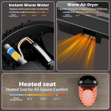 Smart Toilet with Bidet Built in, Bidet Toilet with Heated Seat, Foot Kick