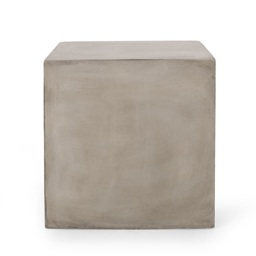 MGO Outdoor Side Table Light Grey Concrete Square