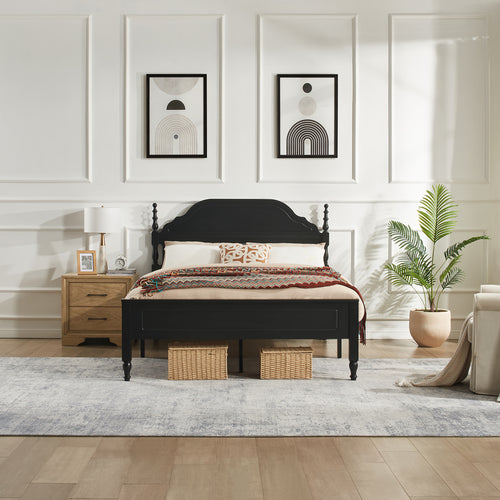 Queen Bed Frame with Padded Headboard Insert
