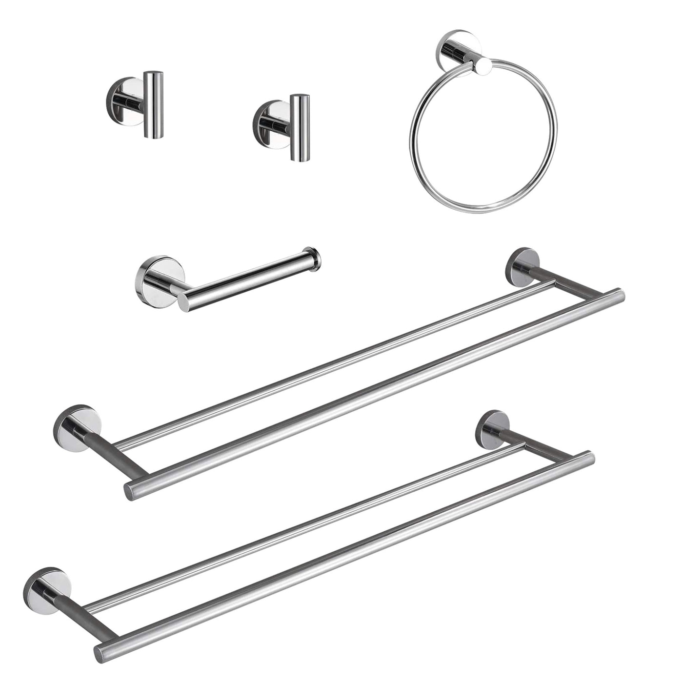 6 Piece Wall Mount Bathroom Towel Rack Set