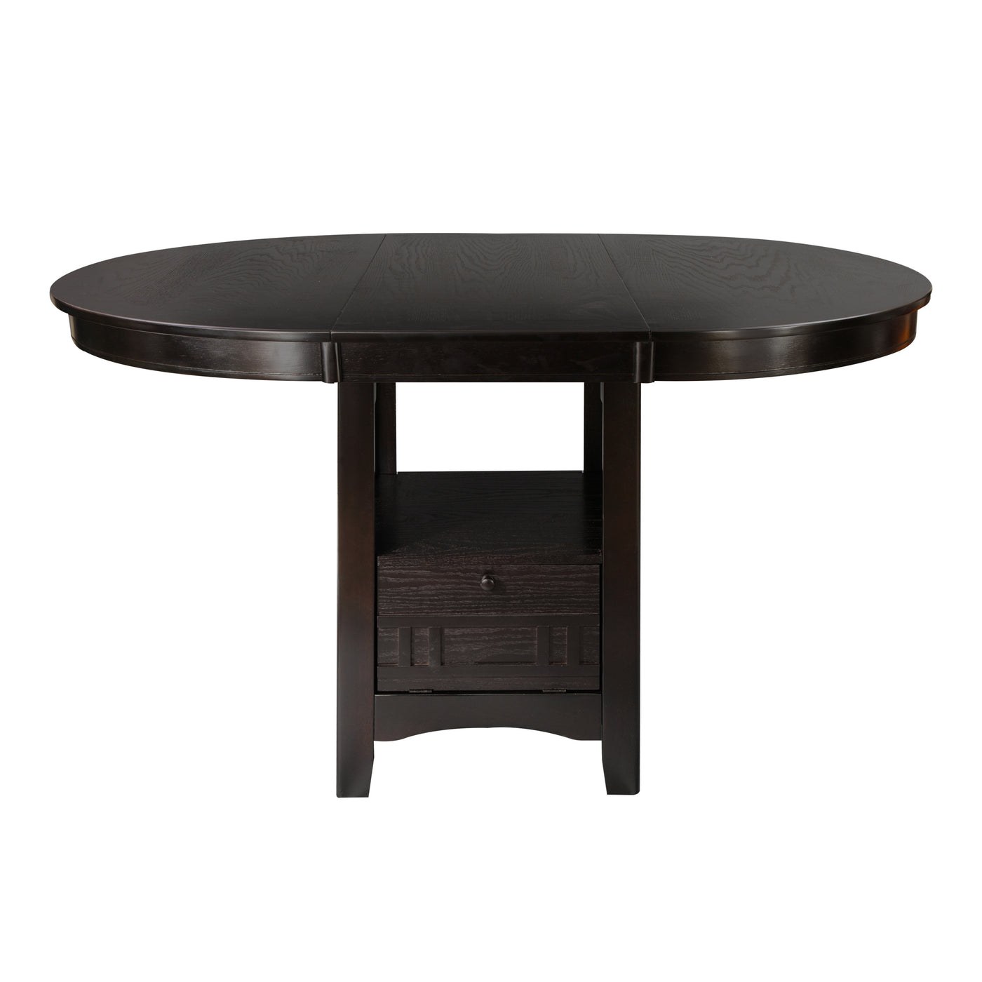 Dark Cherry Counter Height Dining Table with Extension Leaf