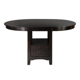 Dark Cherry Counter Height Dining Table with Extension Leaf