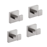 4 Pack Stainless Steel Wall Mount Towel Hooks