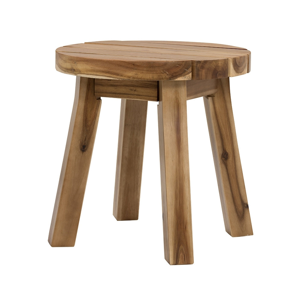 16" Round Solid Wood Side Table